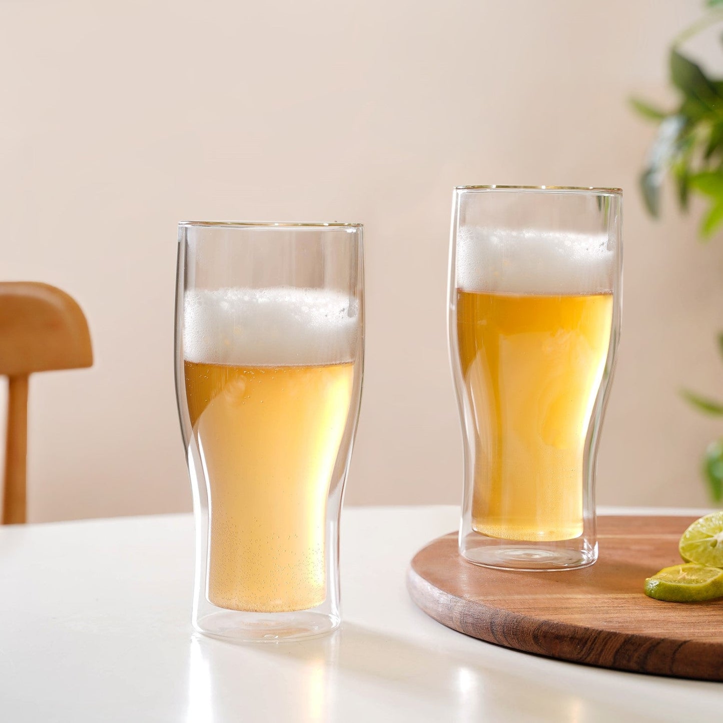 Beer Double Wall Glass Set Of 2 575ml